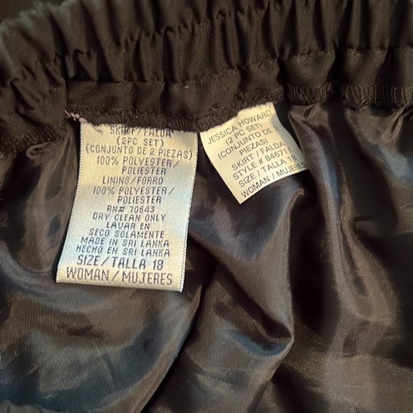 2-PIECE JESSICA HOWARD WOMAN DRESS 100% POLYESTER FULLY LINED SIZE 18 LONG SHIRT - Picture 11 of 12